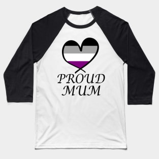 Proud Mum LGBT Gay Pride Month Asexual Flag Baseball T-Shirt